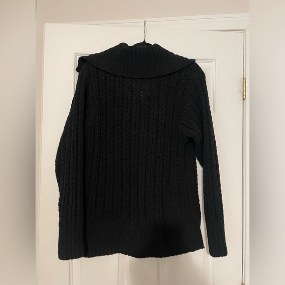 Aerie Oversized Cableknit Quarter Zip Pull Over NWT - Picture 3 of 8